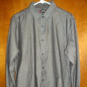 AIRWALK Long Sleeve Gray Button Down Shirt Large